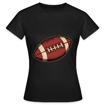 Football américain Peau de porc Sport États-Unis - T-shirt Femme - noir - Devant - AI Model Female 172 dark (172cm)