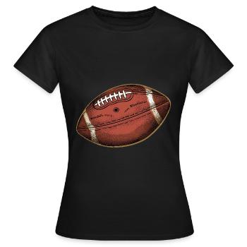 Football américain Peau de porc Sport États-Unis - T-shirt Femme - noir - Devant - AI Model Female 172 dark (172cm)