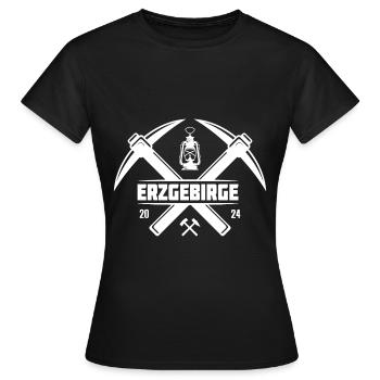 Erzgebirge Saxony Mining Miners - T-shirt Femme - noir - Devant - AI Model Female 172 dark (172cm)