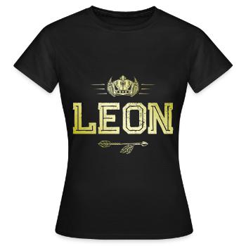 Leon - Frauen T-Shirt - Schwarz - Vorne - AI Model Female 172 dark (172cm)