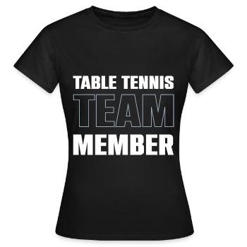 Table Tennis Team - Frauen T-Shirt - Schwarz - Vorne - AI Model Female 172 dark (172cm)