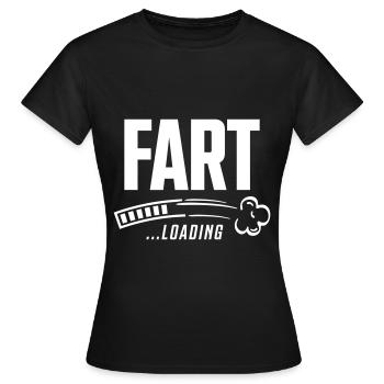 Fart loading - Women's T-Shirt - black - Front - AI Model Female 172 dark (172cm)
