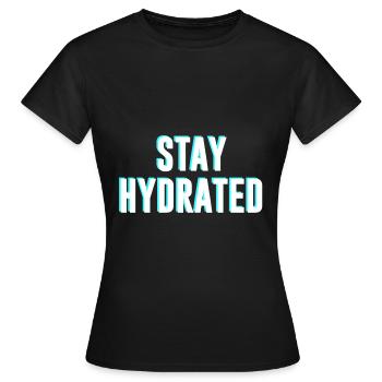 Rester hydraté - T-shirt Femme - noir - Devant - AI Model Female 172 dark (172cm)