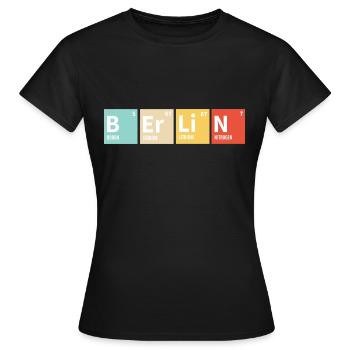 Berlin Periodensystem Bunt - Frauen T-Shirt - Schwarz - Vorne - AI Model Female 172 dark (172cm)