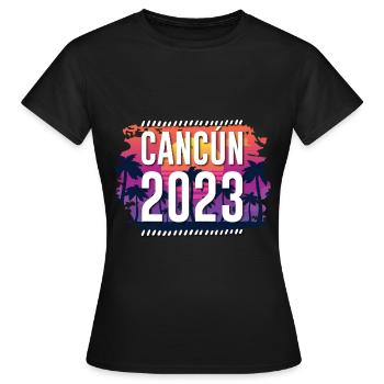 Cancun 2023 - Frauen T-Shirt - Schwarz - Vorne - AI Model Female 172 dark (172cm)