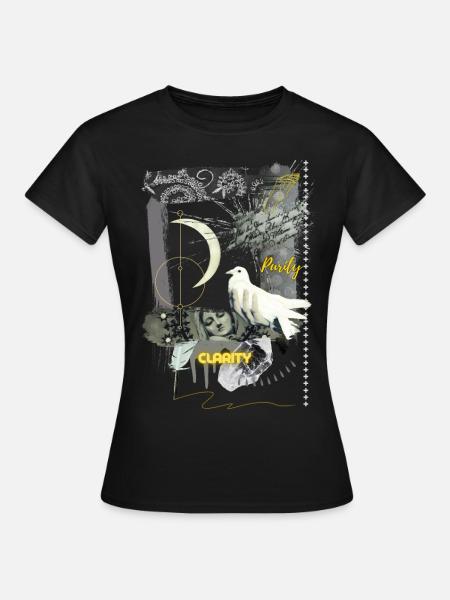 Virgo Dove Moon - Women's T-Shirt - black