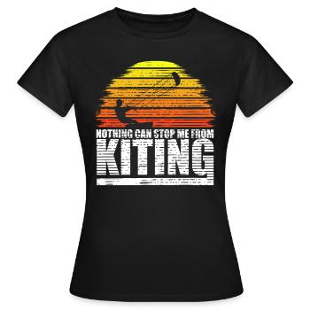 Kitesurfing Kite Kiteboard Surfer Kiting Surfing - Women's T-Shirt - black - Front - AI Model Female 172 dark (172cm)