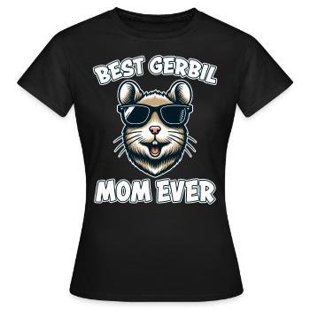 Gerbille disant Gerbille Maman Drôle Gerbille Cadeau - T-shirt Femme - noir - Devant - AI Model Female 172 dark (172cm)