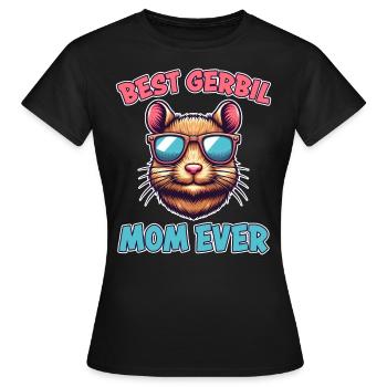 Gerbille disant Gerbille Maman Drôle Gerbille Cadeau - T-shirt Femme - noir - Devant - AI Model Female 172 dark (172cm)