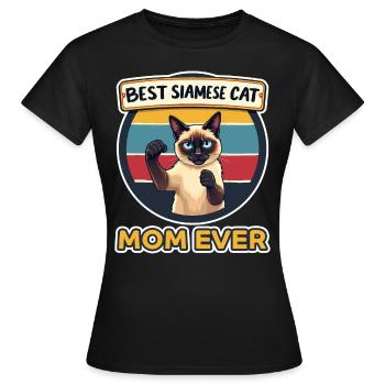 Siamkatze Spruch Siamkatze Mama Siamkatze Geschenk - Frauen T-Shirt - Schwarz - Vorne - AI Model Female 172 dark (172cm)
