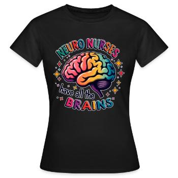 Neuro Nurse Nurse Neurology Gift - Women's T-Shirt - black - Front - AI Model Female 172 dark (172cm)