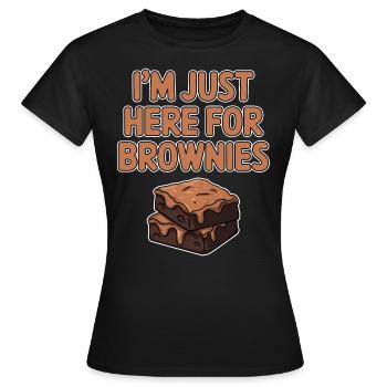 Brownies Spruch Gebäck Lustiges Brownie Geschenk - Frauen T-Shirt - Schwarz - Vorne - AI Model Female 172 dark (172cm)