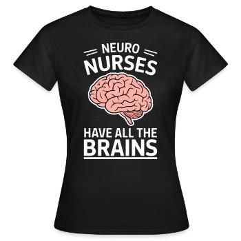 Neuro Nurse Nurse Neurology Gift - Women's T-Shirt - black - Front - AI Model Female 172 dark (172cm)