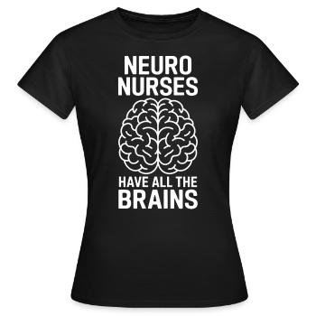 Neuro Nurse Nurse Neurology Gift - Women's T-Shirt - black - Front - AI Model Female 172 dark (172cm)