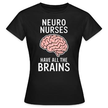 Neuro Nurse Nurse Neurology Gift - Women's T-Shirt - black - Front - AI Model Female 172 dark (172cm)