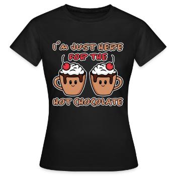 Cacao Dicton Chocolat Chaud Fun Cacao Cadeau - T-shirt Femme - noir - Devant - AI Model Female 172 dark (172cm)