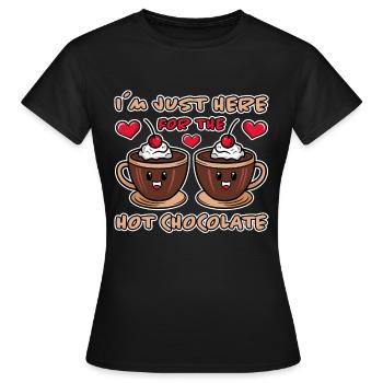 Cacao Dicton Chocolat Chaud Fun Cacao Cadeau - T-shirt Femme - noir - Devant - AI Model Female 172 dark (172cm)