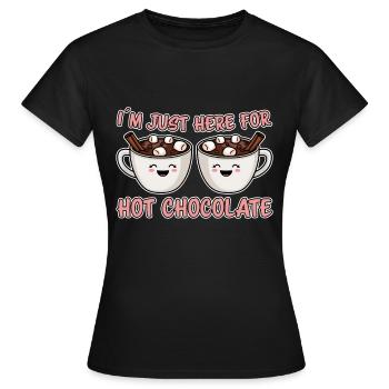 Cacao Dicton Chocolat Chaud Fun Cacao Cadeau - T-shirt Femme - noir - Devant - AI Model Female 172 dark (172cm)
