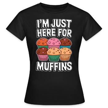 Muffin Disant Muffins Drôle Muffins Cadeau - T-shirt Femme - noir - Devant - AI Model Female 172 dark (172cm)