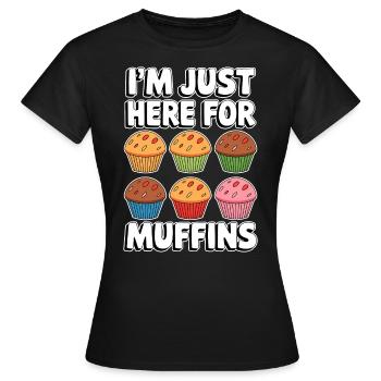 Muffin Disant Muffins Drôle Muffins Cadeau - T-shirt Femme - noir - Devant - AI Model Female 172 dark (172cm)