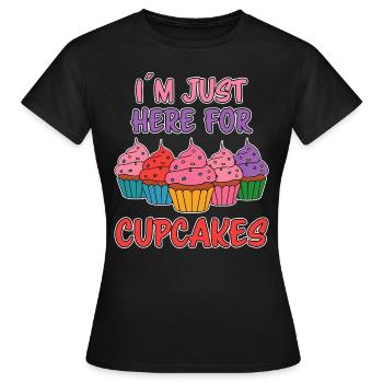 Cupcake Dire Cupcakes Drôle Cupcake Cadeau - T-shirt Femme - noir - Devant - AI Model Female 172 dark (172cm)