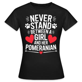 Loulou de Poméranie Dicton Chien Drôle Cadeau de Poméranie - T-shirt Femme - noir - Devant - AI Model Female 172 dark (172cm)
