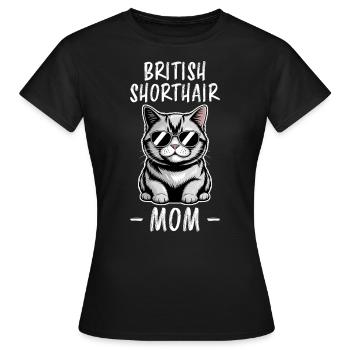 British Shorthair Dire Drôle de Chats Cadeau - T-shirt Femme - noir - Devant - AI Model Female 172 dark (172cm)