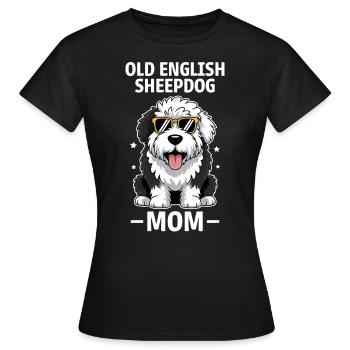 Vieux chien de berger anglais disant blague chien de berger cadeau - T-shirt Femme - noir - Devant - AI Model Female 172 dark (172cm)