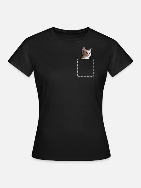 cat kitten cat saying - Women's T-Shirt - black