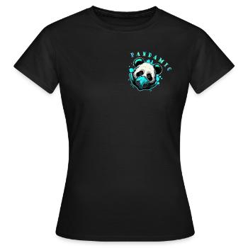 Panda-Pandamic Bleu - T-shirt Femme - noir - Devant - AI Model Female 172 dark (172cm)