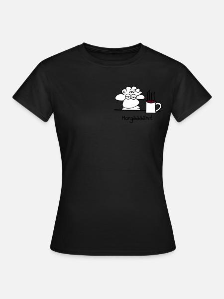 müdes Schaf - Frauen T-Shirt - Schwarz
