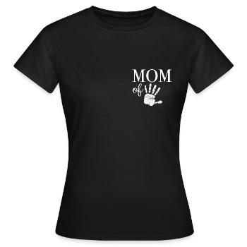Mom of Five - Women's T-Shirt - black - Front - AI Model Female 172 dark (172cm)