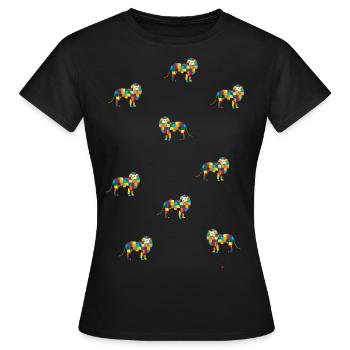 Stark wie ein Löwe- Die Hüter von Orbis - Frauen T-Shirt - Schwarz - Vorne - AI Model Female 172 dark (172cm)