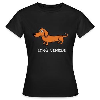 Long Vehicle Long Véhicule Long Longueur - T-shirt Femme - noir - Devant - AI Model Female 172 dark (172cm)