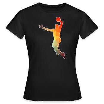 Basketball basketballer basketballmannschaft Sport - Frauen T-Shirt - Schwarz - Vorne - AI Model Female 172 dark (172cm)
