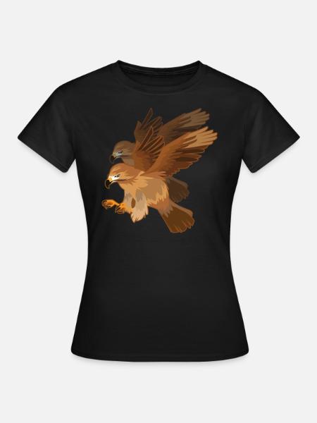 Adler Majestätisch Raubvogel Falke Geier Geschenk - Frauen T-Shirt - Schwarz