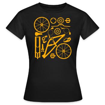 Vélo Mécanique Tournevis Mécanique Hobby - T-shirt Femme - noir - Devant - AI Model Female 172 dark (172cm)