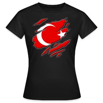 Turquie - T-shirt Femme - noir - Devant - AI Model Female 172 dark (172cm)