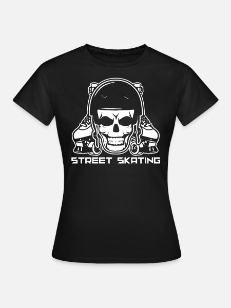 Rollschuhe - Frauen T-Shirt - Schwarz