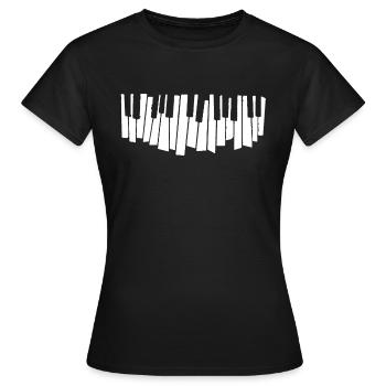 Piano Classical Music Piano Musical Musician - Women's T-Shirt - black - Front - AI Model Female 172 dark (172cm)