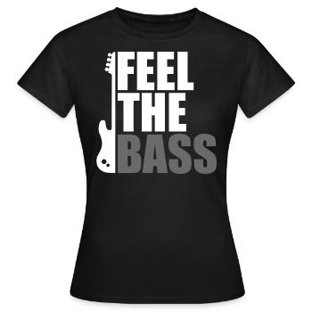 Bass - T-shirt Femme - noir - Devant - AI Model Female 172 dark (172cm)