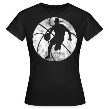 Basketball Basketballer Dribbling Streetball Sport - Frauen T-Shirt - Schwarz - Vorne - AI Model Female 172 dark (172cm)