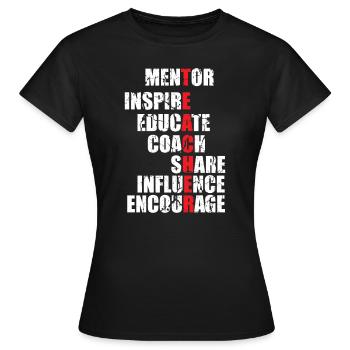Teacher mentor role model Teacher Teacher Gift - Women's T-Shirt - black - Front - AI Model Female 172 dark (172cm)