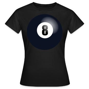 Billardkugel - Frauen T-Shirt - Schwarz - Vorne - AI Model Female 172 dark (172cm)