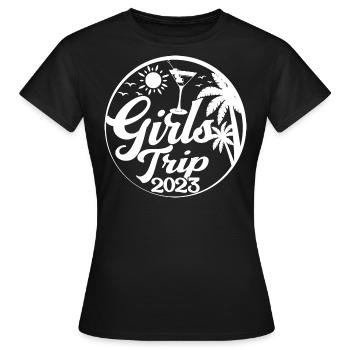 Voyage des filles 2023 Cool Girls Trip Week-end Vacances - T-shirt Femme - noir - Devant - AI Model Female 172 dark (172cm)
