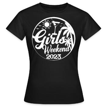 Girls Weekend 2023 Cool Girls Party Trip Vacation - Women's T-Shirt - black - Front - AI Model Female 172 dark (172cm)