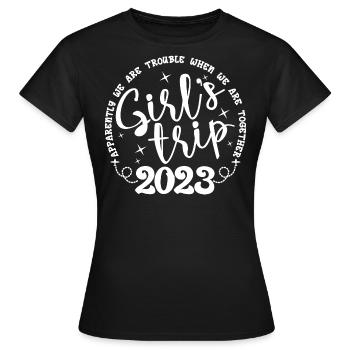 Girl's Trip 2023 Funny Girls Trip Weekend Vacation - Women's T-Shirt - black - Front - AI Model Female 172 dark (172cm)
