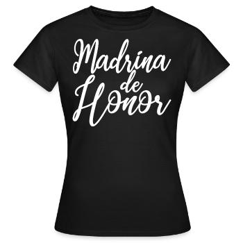 Madrina de Honor Bridesmaid Wedding Team Bride - Women's T-Shirt - black - Front - AI Model Female 172 dark (172cm)
