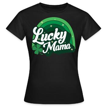 St. Patrick’s Day Gift Shamrock Irish Women - Women's T-Shirt - black - Front - AI Model Female 172 dark (172cm)