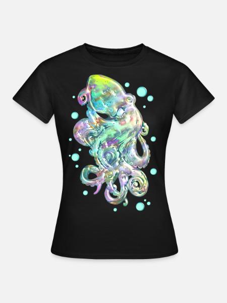 Pulpo - Camiseta mujer - negro